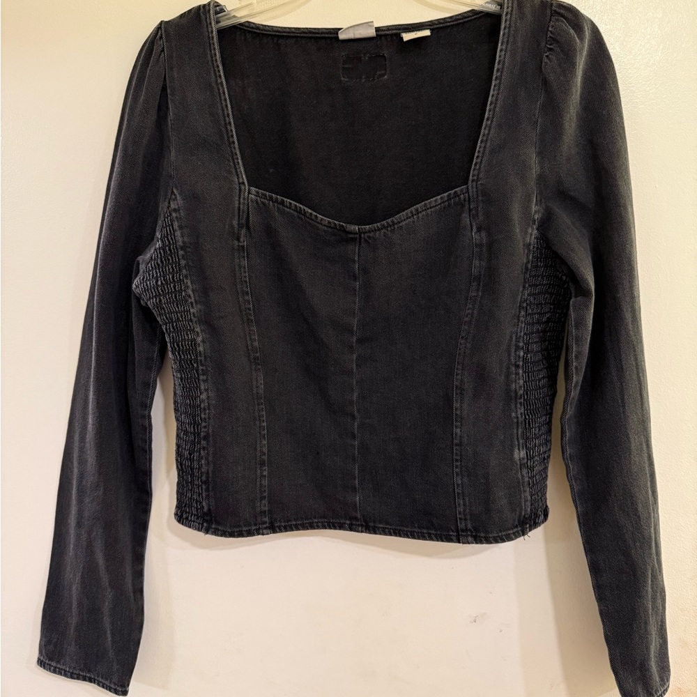Levi's Black Long Sleeve Blouse